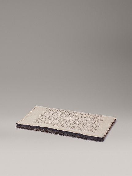 Módní Monogram Woven šála, Hnědá, Šedá barva, 2024