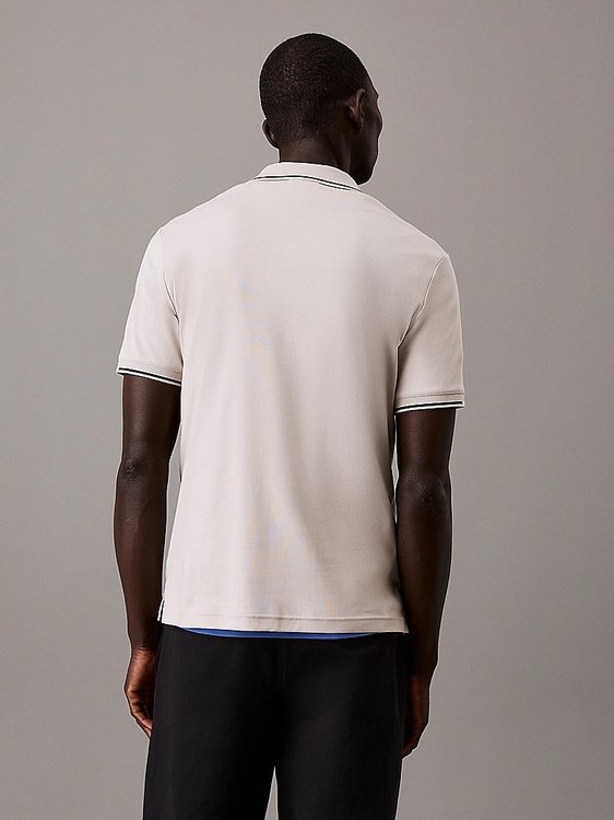 Liquid Touch Block polo – Calvin Klein, Krémová barva Muži
