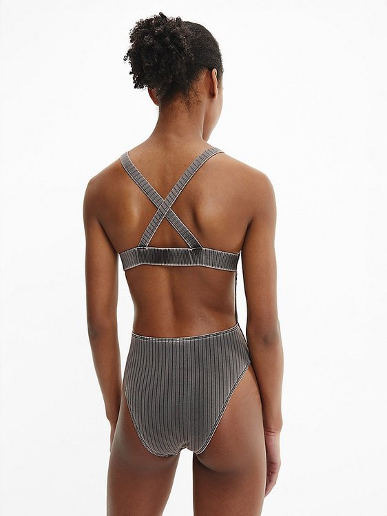 Módní KW0KW01641-BEH plavky ONE PIECE HIGH NECK-RP, 2022