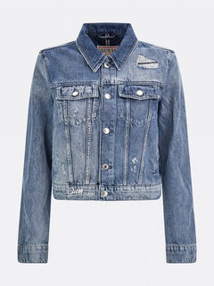 Módní Delya denim bunda, Modrá barva, 2022 1