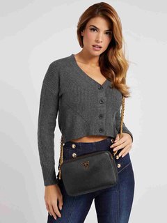 Černá barva, Aura Saffiano crossbody
