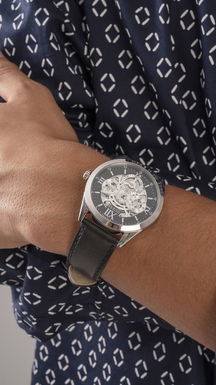 Hodinky Tailor – Guess, Černá, Stříbrná barva Muži 1