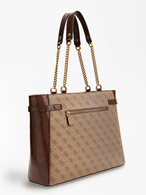 Zadie logo kabelka – Guess, Hnědá barva Ženy