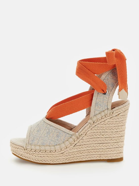 Halona sandály – GUESS, Béžová, Oranžová barva Ženy