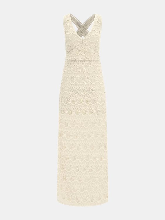 Luxusní Liza šaty, Krémová barva, XS, S, M, L