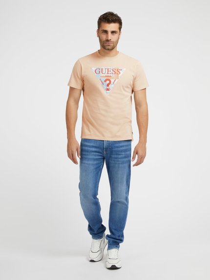 Módní Mosaic triko, Oranžová barva, 2023