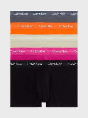 Calvin Klein Underwear – Cotton Stretch boxery 3ks, Černá, Oranžová, Růžová barva