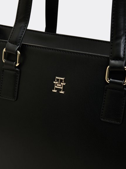 Módní TH Monotype kabelka, Černá barva, 2024