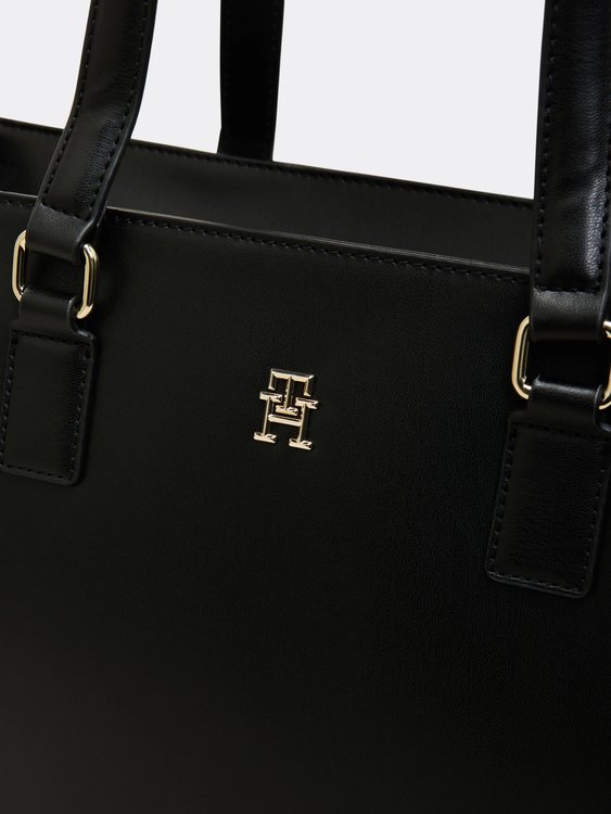 Módní TH Monotype kabelka, Černá barva, 2024