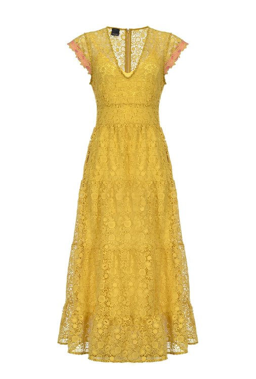 Pinko – Šaty Astrorobot, Žlutá barva