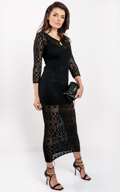 Guess – Alexandra šaty, Černá barva