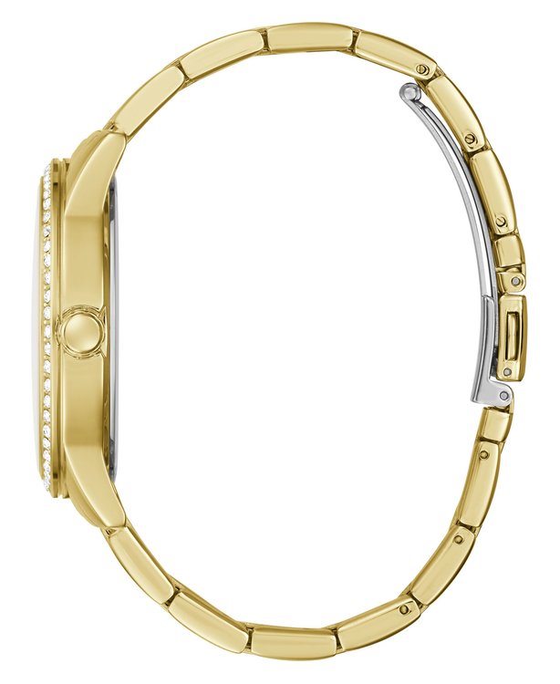 Hodinky Logo Analog – Guess, Zlatá barva Ženy