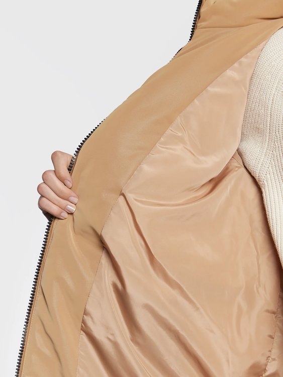 Luxusní Faux Suede bunda, Hnědá barva, S, M