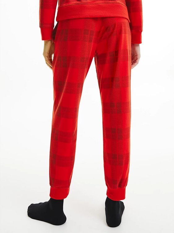 Módní Holiday pyžamové tepláky, Červená barva, 2022