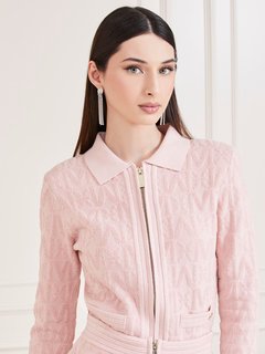 Luxusní Sibilla cardigan, Růžová barva, M