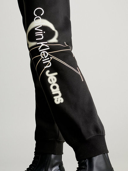 Módní Bold Monologo kalhoty, Černá barva, 2024