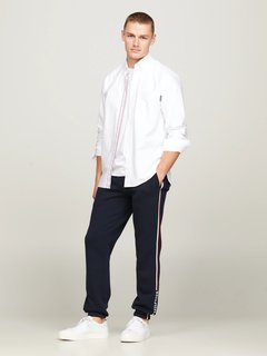 Luxusní Global Stripe tepláky, Modrá barva, S, XL