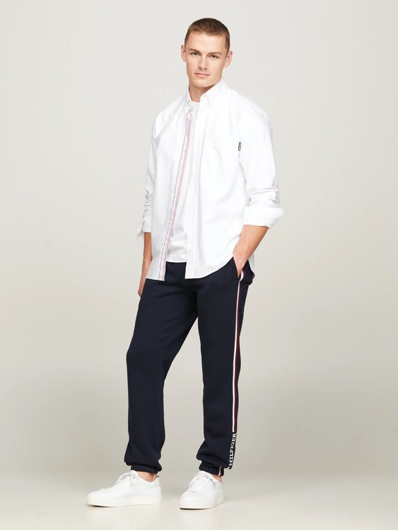 Luxusní Global Stripe tepláky, Modrá barva, S, XL