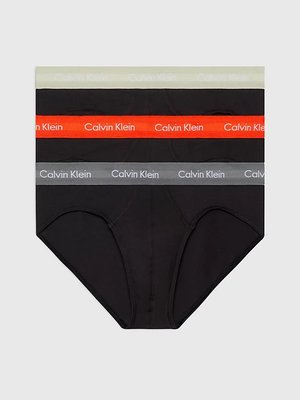 Calvin Klein Underwear – Cotton Stretch slipy 3ks, Černá barva