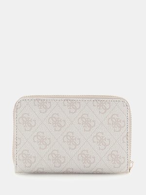 Laurel střední peněženka – GUESS, Bílá barva Ženy