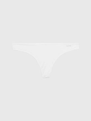 Calvin Klein Underwear – Sheer Marquisette tanga, Bílá barva