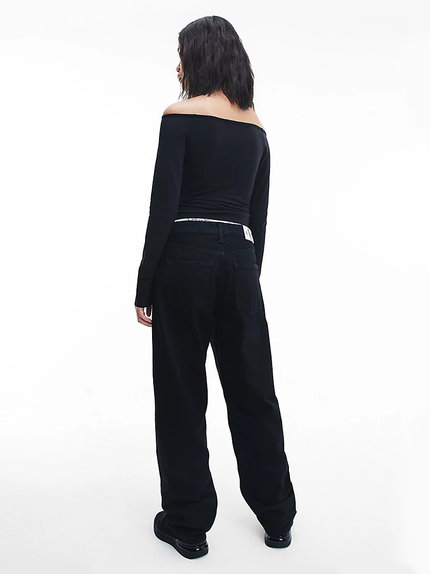 Luxusní Bardot top, Černá barva, XS, S, M, L