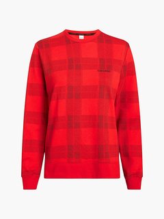 Calvin Klein Underwear – Holiday pyžamová mikina, Červená barva