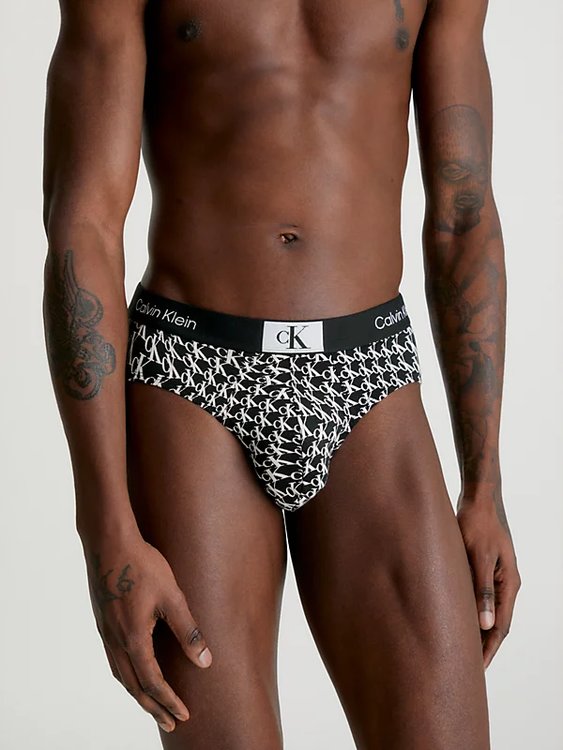 1996 Cotton slipy – Calvin Klein Underwear, Černá barva Muži