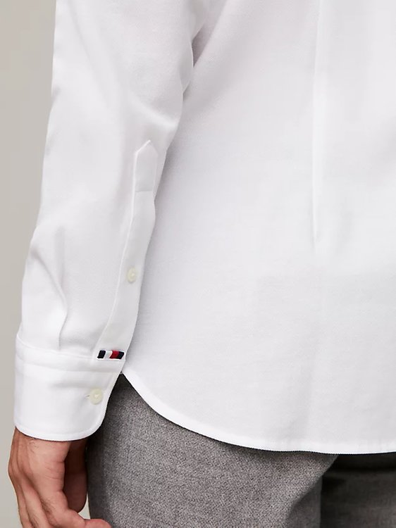 1985 Knitted košile Bílá barva Muži