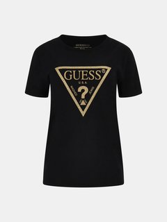 Luxusní Triangle Logo Stretch triko, Černá barva, S