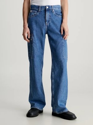 Calvin Klein Jeans – 90'S Loose Cargo kalhoty, Modrá barva