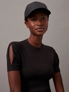 Monogram Jacquard kšiltovka Černá barva Ženy