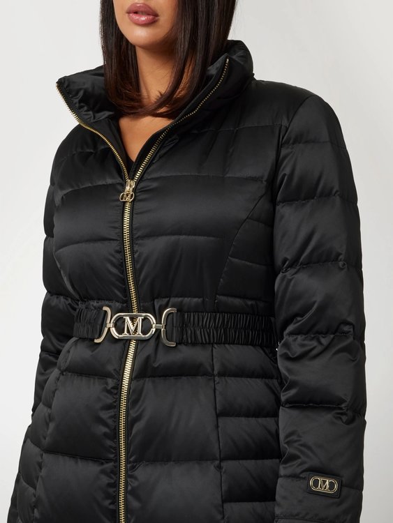 Luxusní Jastin Down Longk bunda, Černá barva, 40, 44