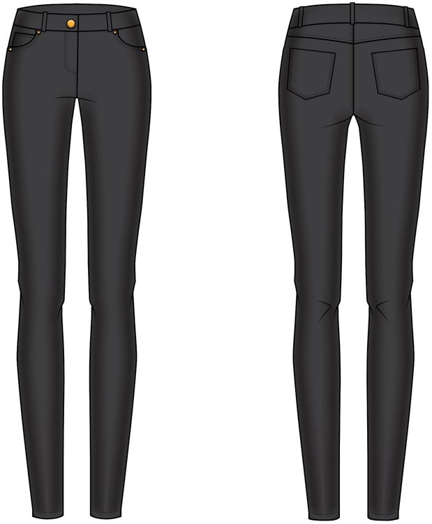 Černá barva, Hollywood kalhoty 1