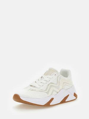 GUESS – Enie tenisky, Bílá, Krémová barva