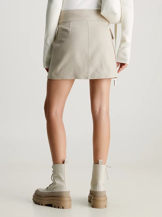 Flannel Wrap sukně – Calvin Klein Jeans, Béžová barva Ženy