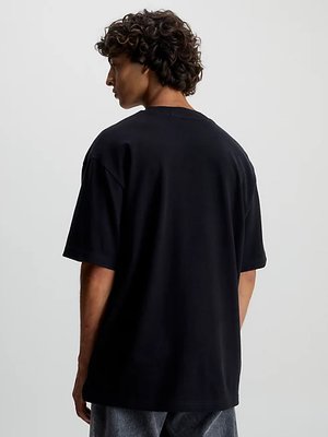 Connected Layer Appliqué triko – Calvin Klein Jeans, Černá barva Muži