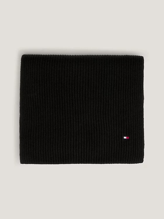 Tommy Hilfiger – Essential Flag šála, Černá barva