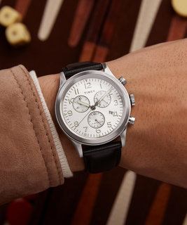 Černá, Stříbrná barva, Waterbury hodinky