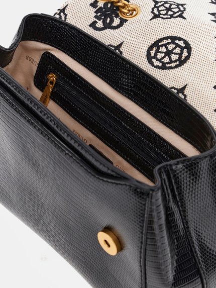 Módní Sestri Logo crossbody, Černá barva, 2024