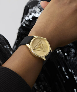 GUESS, Černá, Zlatá barva Roxy hodinky