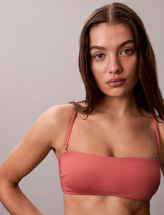 Módní CK Essentials plavky - horní díl, Růžová barva, 2026