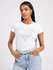 Guess – Heart tričko, Bílá barva