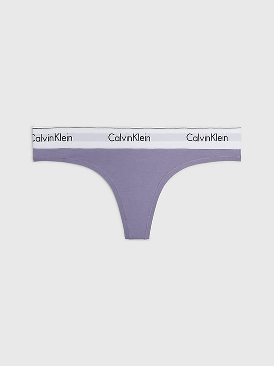 Calvin Klein Underwear – Modern Cotton tanga, Fialová barva