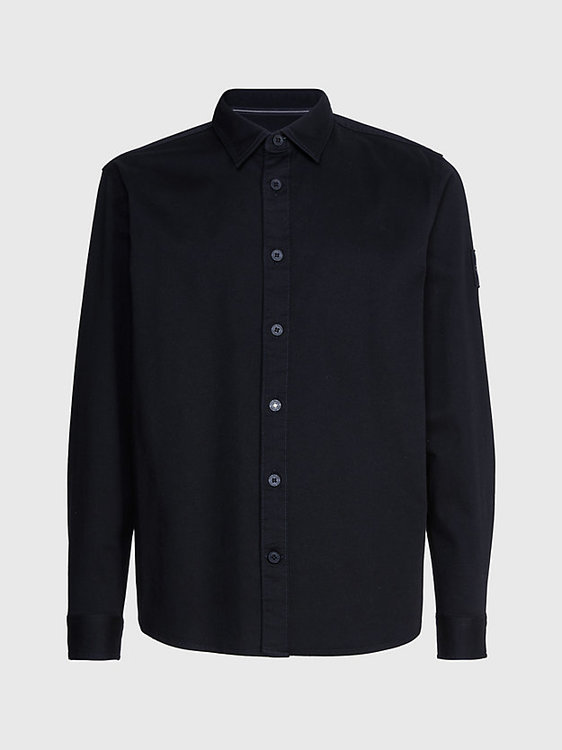 Monologo košile Černá barva Muži