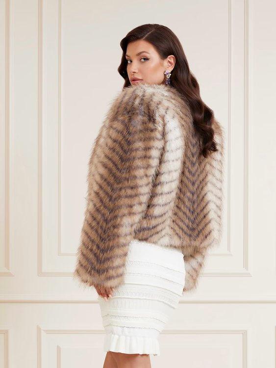 Nerissa Faux Fur bunda – Marciano, Hnědá barva Ženy