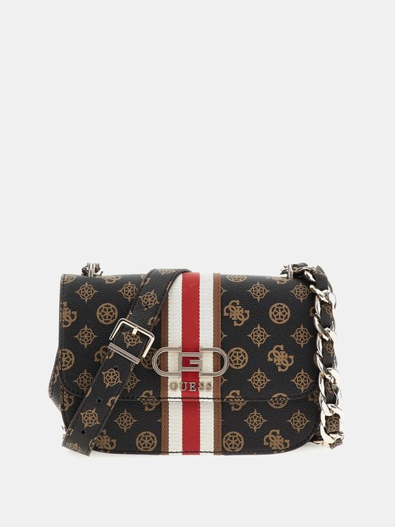 GUESS – Nelka crossbody, Hnědá barva