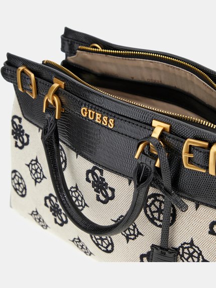 Módní Sestri Logo Luxury střední kabelka, Černá barva, 2024