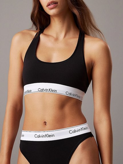 Módní Modern Cotton tanga, Černá barva, 2025