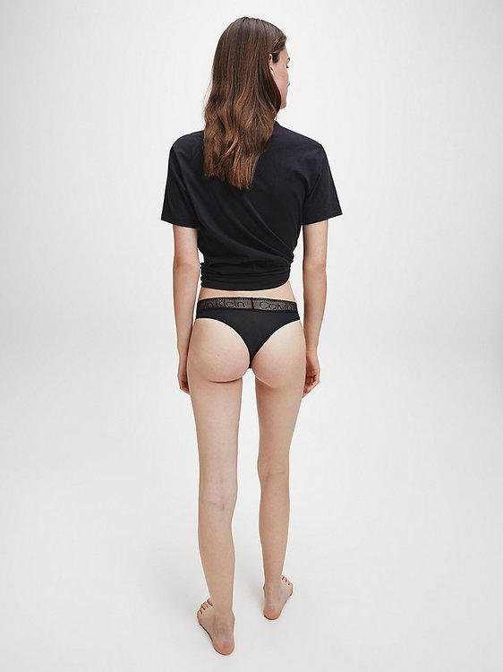 Módní Brazilky Logo Lace, Černá barva, BASIC                                   , BASIC                                   